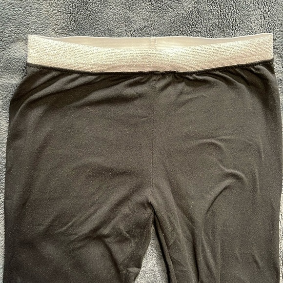 Picapino girls black leggings with sparkle elastic waist size 10 - Picture 2 of 6